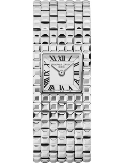 Frederique Constant wristwatch with stainless steel and bracelet and white dial