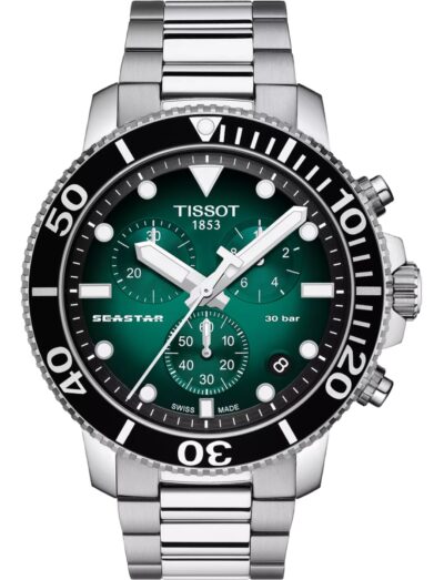 Tissot wristwatch with stainless steel and bracelet and aluminium bezel