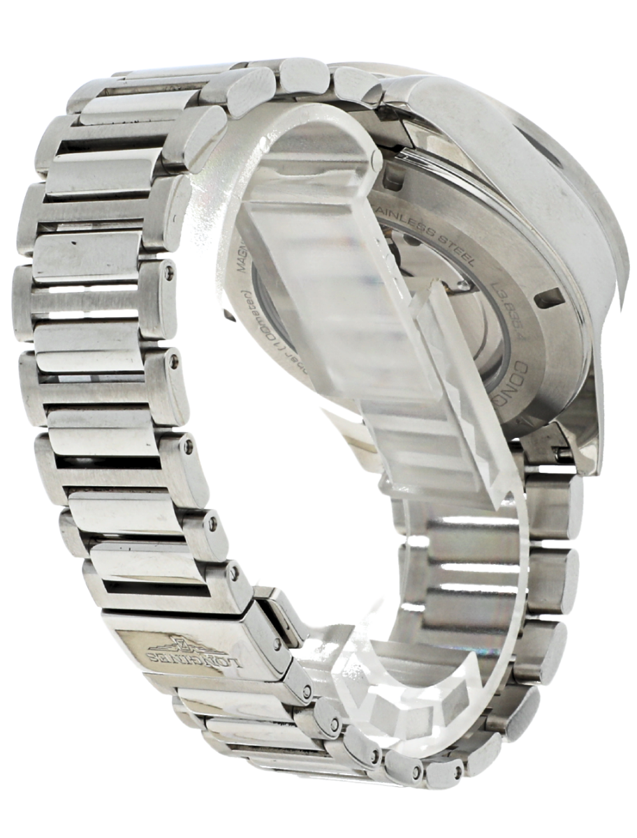 Longines Conquest Chronograph angled back left view