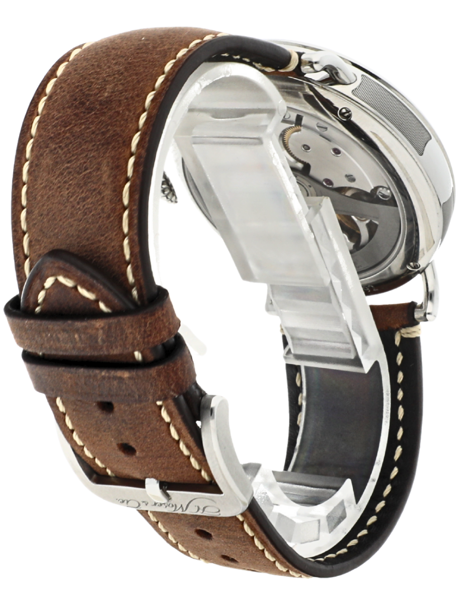 H. Moser & Cie. Heritage Centre Seconds Funky Blue angled back left view