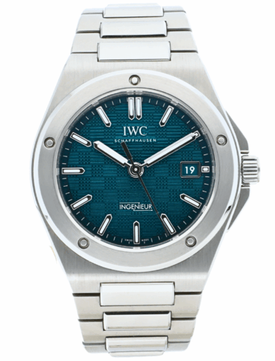 IWC Ingenieur 40 teal dial front view