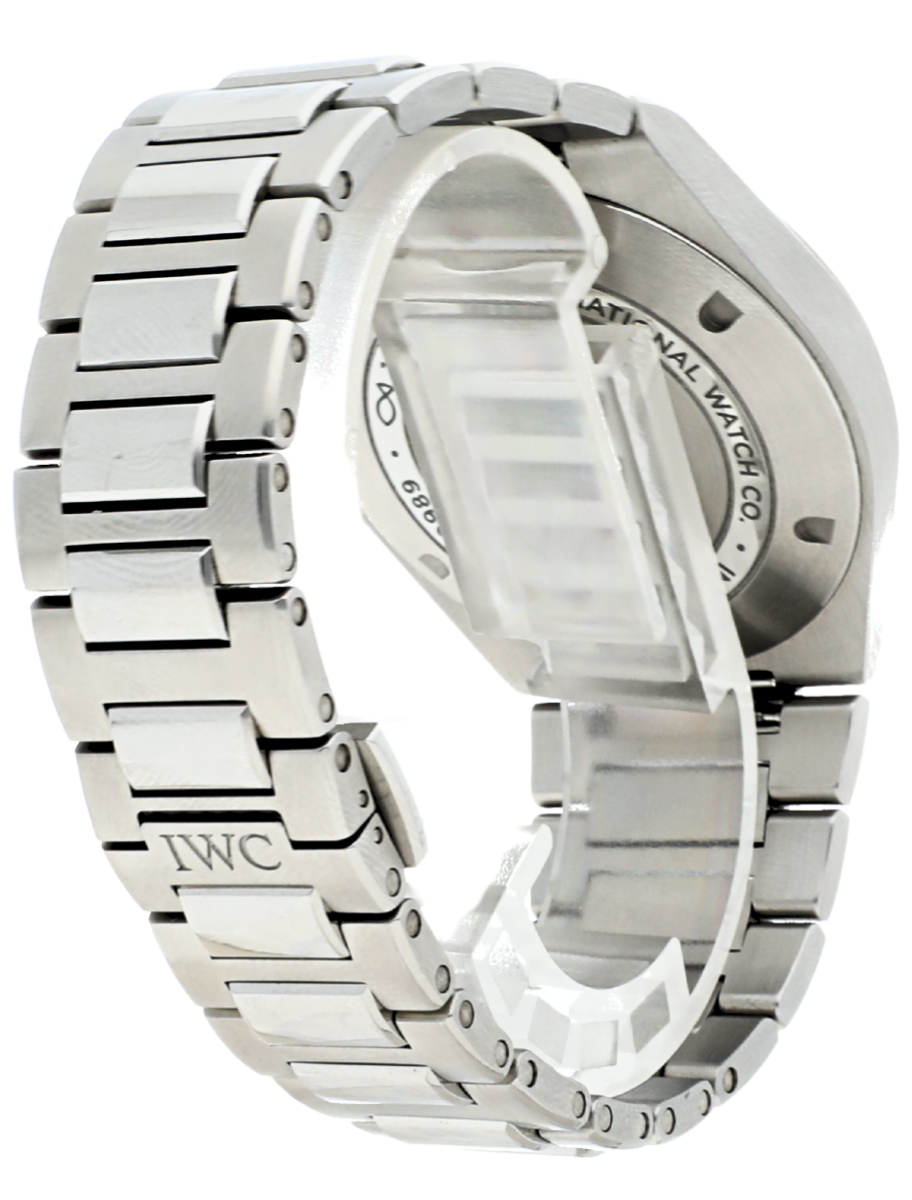 IWC Ingenieur 40 teal dial angled back left view