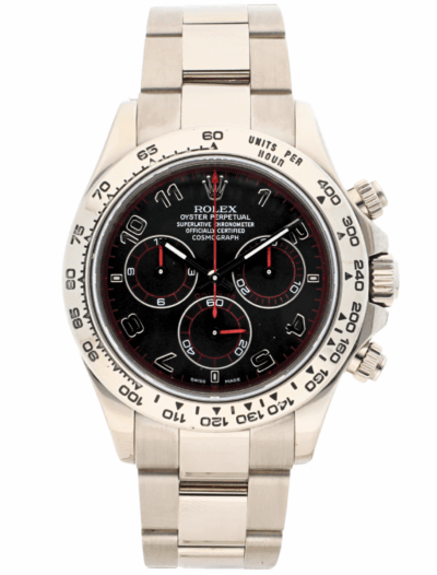 Rolex Daytona White Gold 116509 front facing view