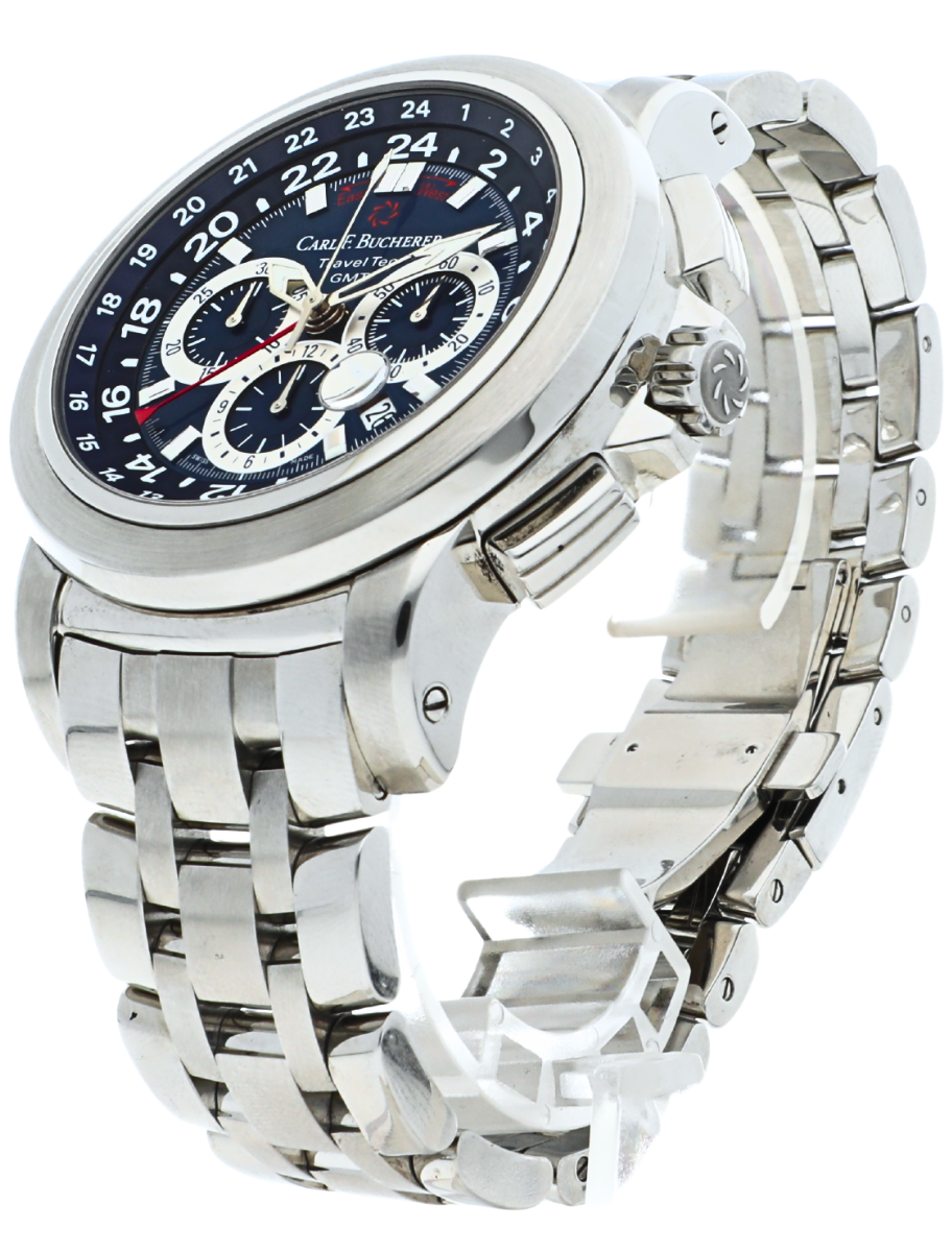 Carl F. Bucherer Patravi TravelTec GMT angled front right view