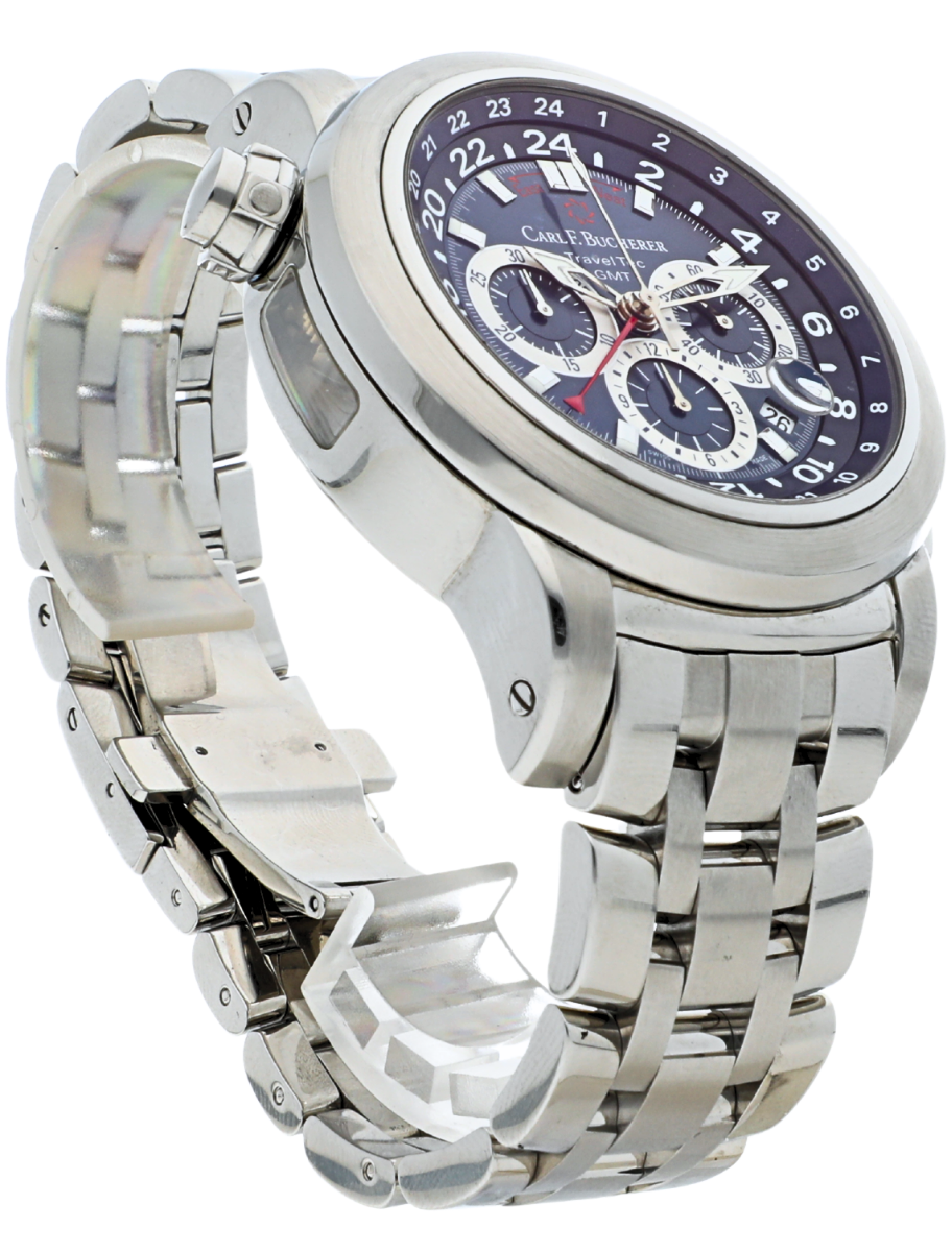 Carl F. Bucherer Patravi TravelTec GMT angled front left view