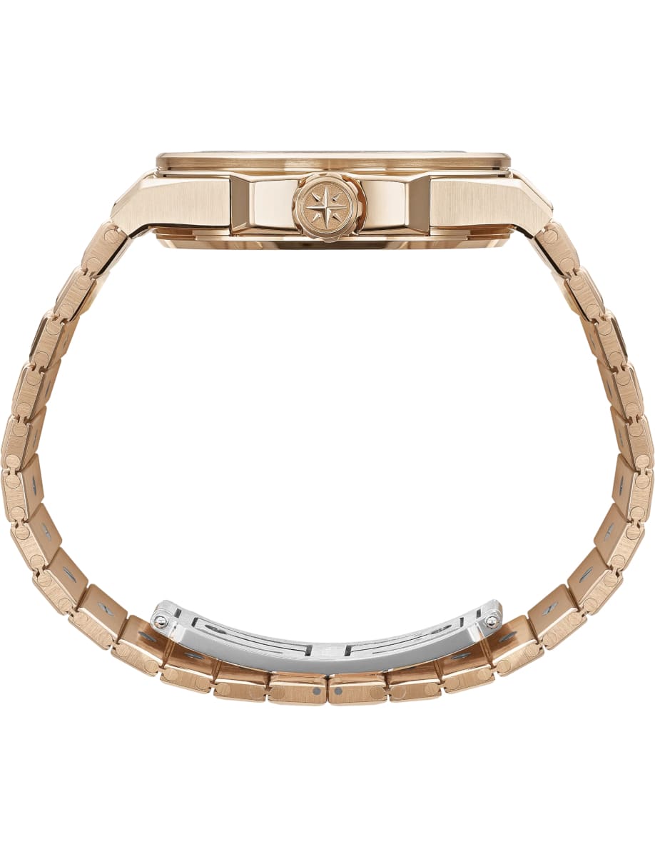 Side view of Back view of Chopard wristwatch with 18K ethical rose gold case and bracelet