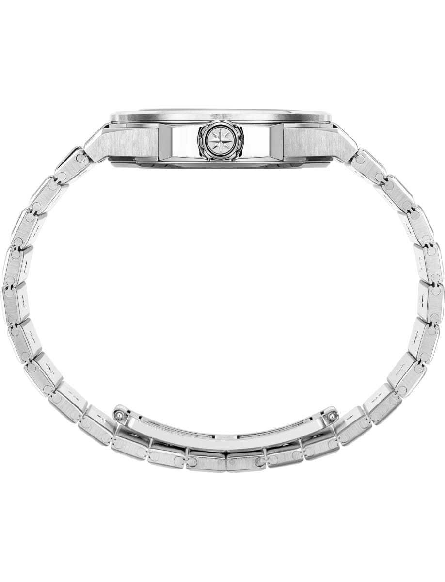 Side view of Chopard wristwatch with stainless steel case and bracelet