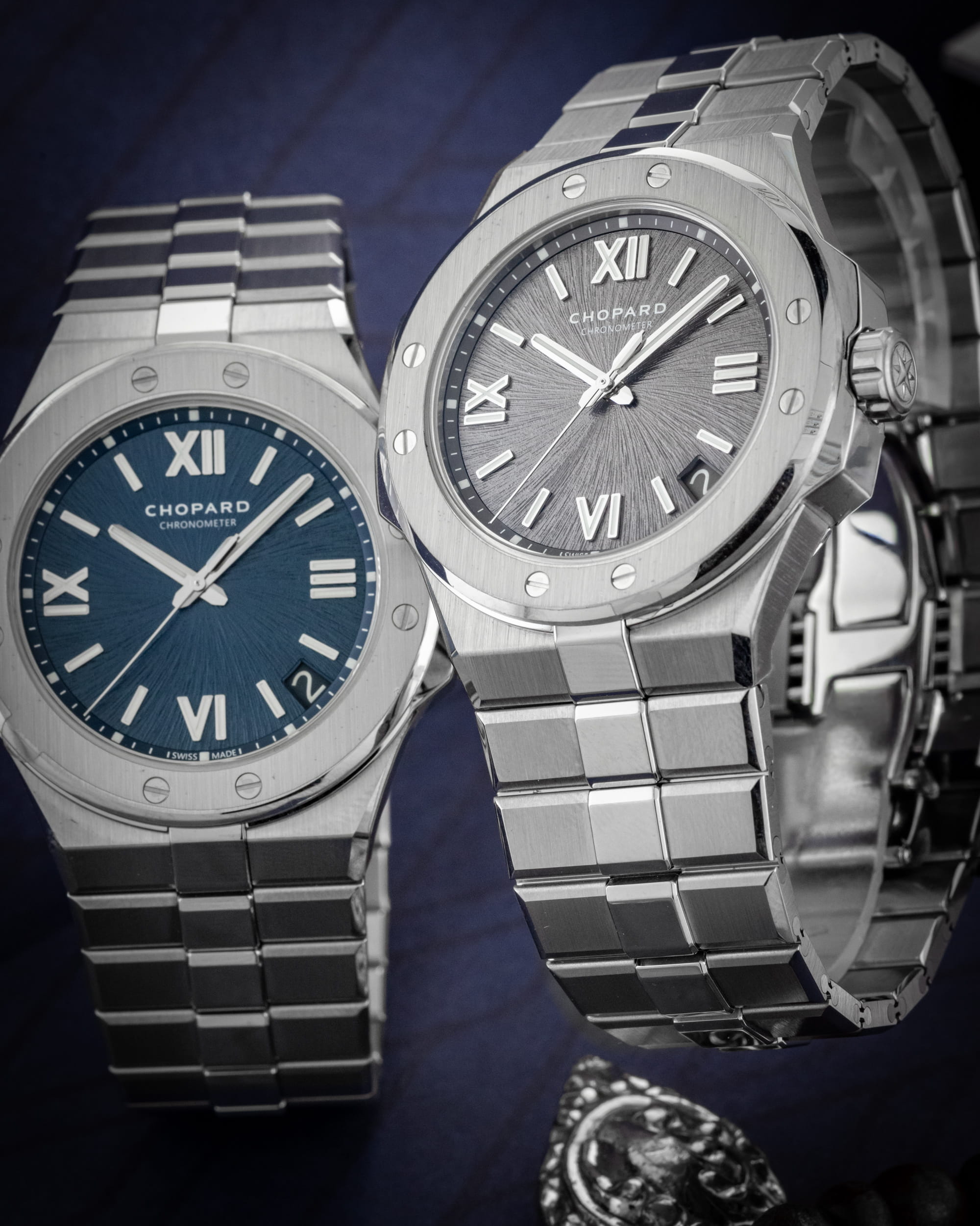 Hotlist images for Chopard wristwatches with stainless steel case and bracelet.