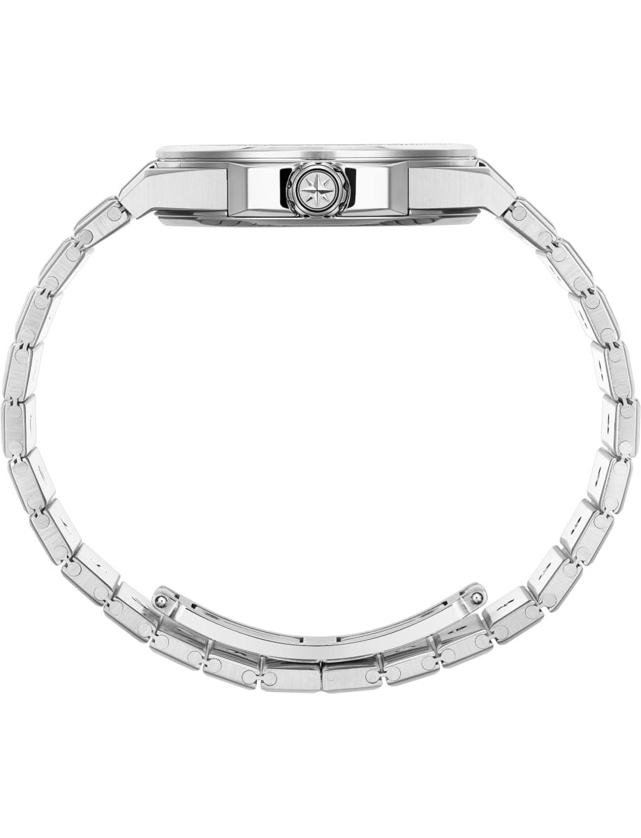 Side view of Chopard wristwatch with stainless steel case and bracelet