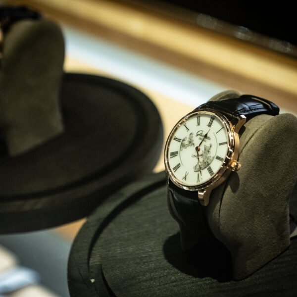 watches from Glashutte Original on the counter at Feldmar's World Watch Day event