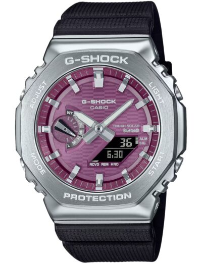 G-Shock wristwatch with Bio-based resin case, burgundy dial and Bio-based resin band