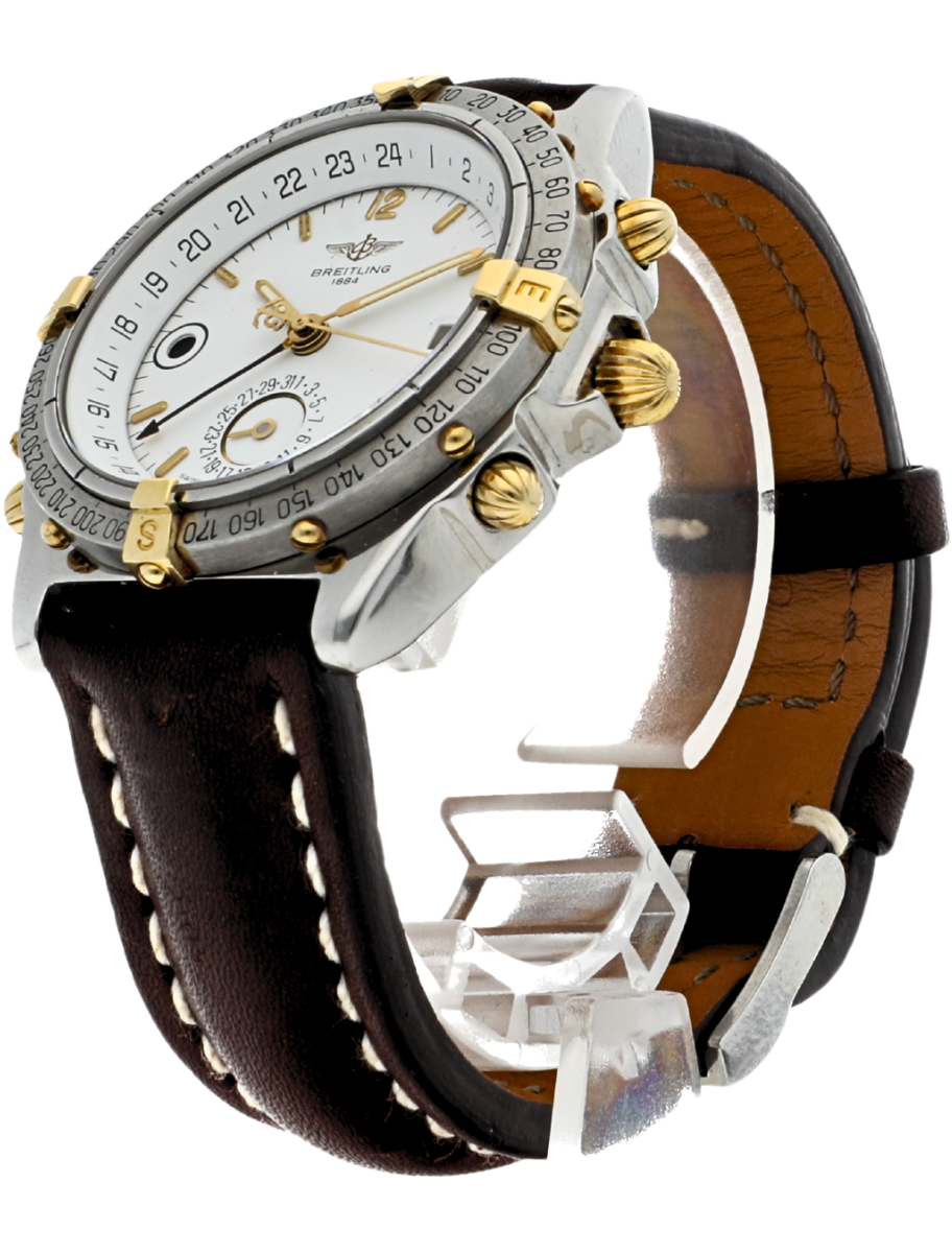 Breitling Windrider Duograph angled front right view