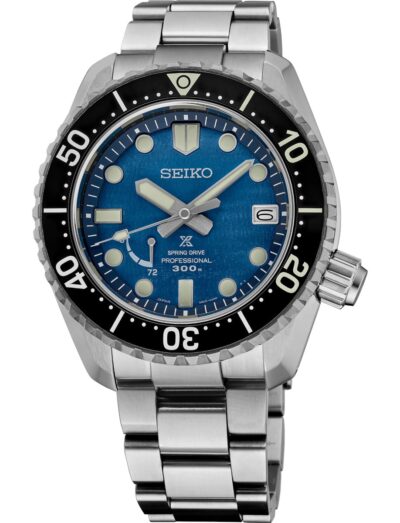 Seiko Luxe wristwatch with titanium case and bracelet and blue dial