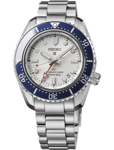 Seiko Luxe wristwatch with stainless steel case and bracelet and white dial