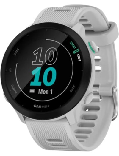 Garmin wristwatch with polymer case, black dial and silicone strap