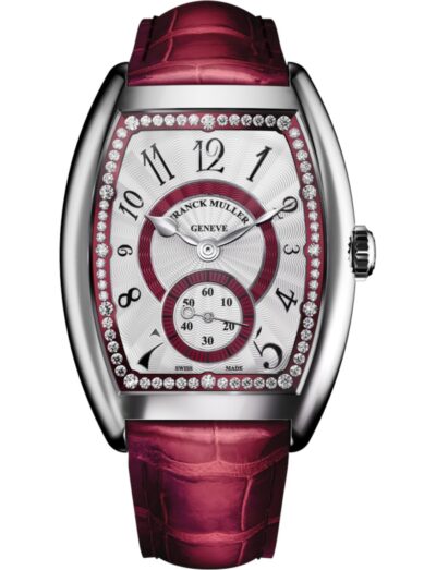 Franck Muller wristwatch with stainless steel case, and alligator strap.