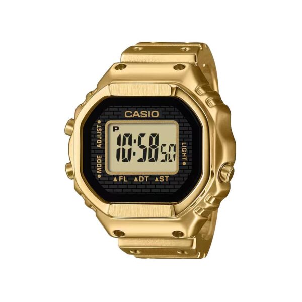 Casio ring watch in gold ion plated stainless steel and digital display. | Feldmar Watch Co. Casio ring watch in gold ion plated stainless steel and digital display.