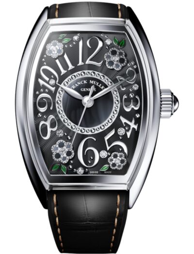 Franck Muller wristwatch with stainless steel case, and alligator strap. | Feldmar Watch Co. Franck Muller wristwatch with stainless steel case, and alligator strap.