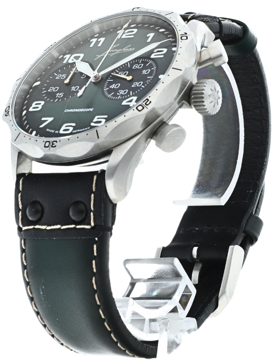 Junghans Pilot Chronoscope angled front right view