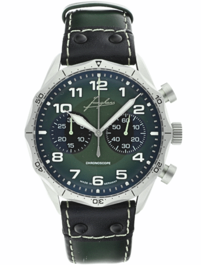 Junghans Pilot Chronoscope front facing view