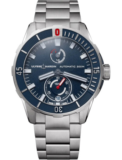 Ulysse Nardin wristwatch with titanium case and bracelet and blue dial