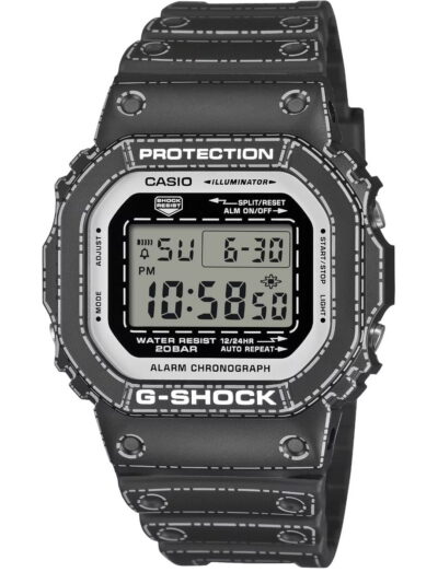 G-Shock wristwatch with resin case, black dial, and bio-based resin band.