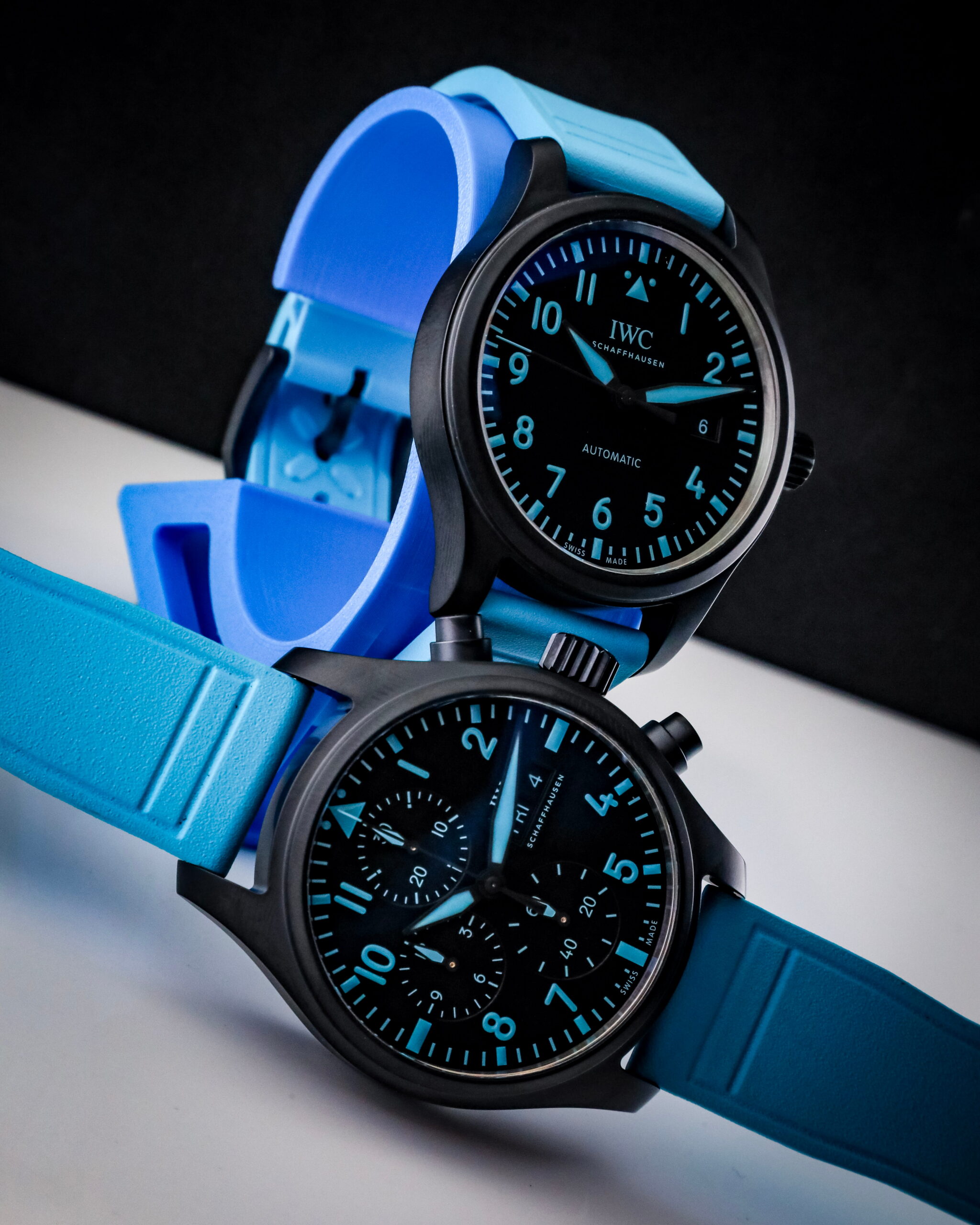 Hotlist image for IWC wristwatch with black ceramic case, black dial, and rubber strap.