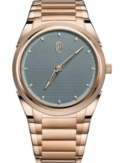 Parmigiani Fleurier wristwatch with 18ct rose gold case and bracelet and Agave blue dial