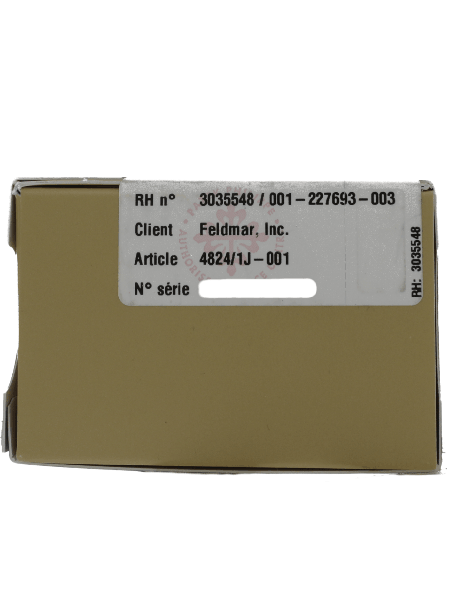 Box view of pre-owned Patek Phillipe with yellow gold case and bracelet, and white dial.