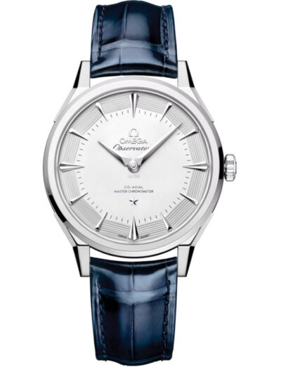 Constellation Observatory wristwatch with Canopus Gold™ case and dial, and Blue alligator leather strap.