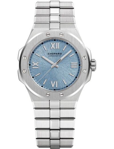 Chopard wristwatch with stainless steel case and bracelet and Rhone Blue dial