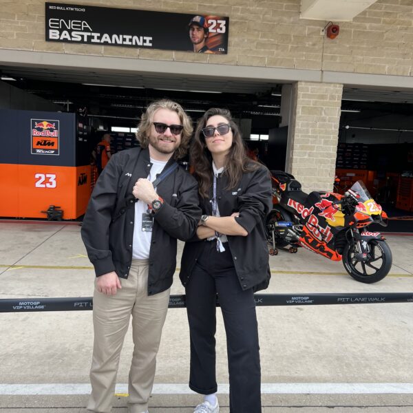 Lindsay and Derek in the pits