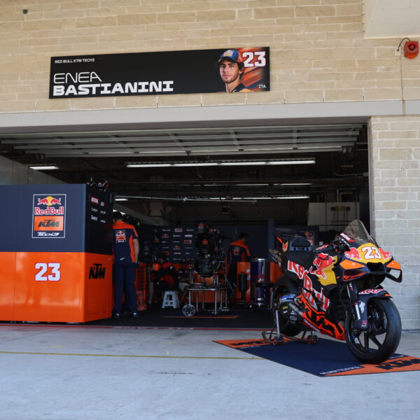 Pit of MotoGP Rider and motorcycle