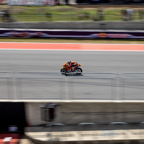 Motorcycle racing on track