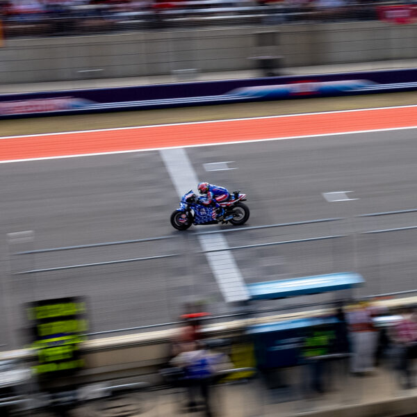 Motorcycle racing on track