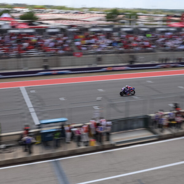 Motorcycle racing on track