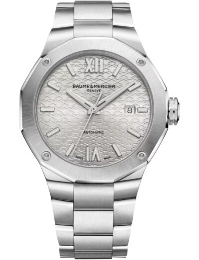 Baume & Mercier wristwatch with stainless steel case and bracelet and grey dial