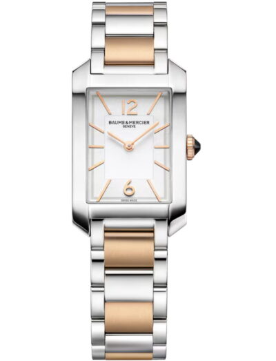 Baume & Mercier wristwatch with stainless steel case and bracelet and grey dial