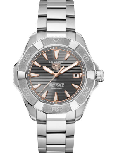 TAG Heuer wristwatch with titanium case and bracelet and grey dial