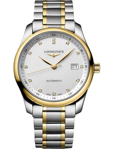 Longines wristwatch with stainless steel 18k yellow gold case and bracelet and silver dial | Feldmar Watch Co. Longines wristwatch with stainless steel 18k yellow gold case and bracelet and silver dial