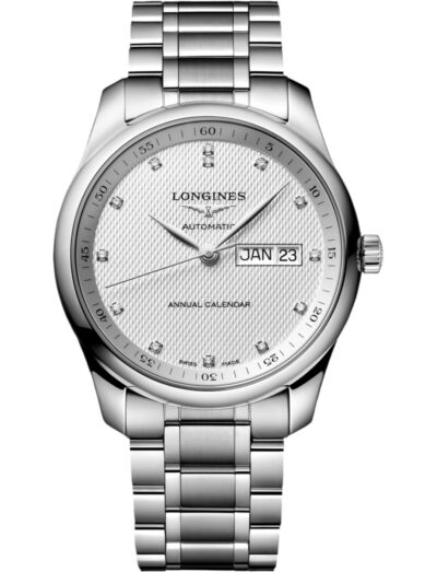 Longines wristwatch with stainless steel case bracelet and silver dial | Feldmar Watch Co. Longines wristwatch with stainless steel case bracelet and silver dial