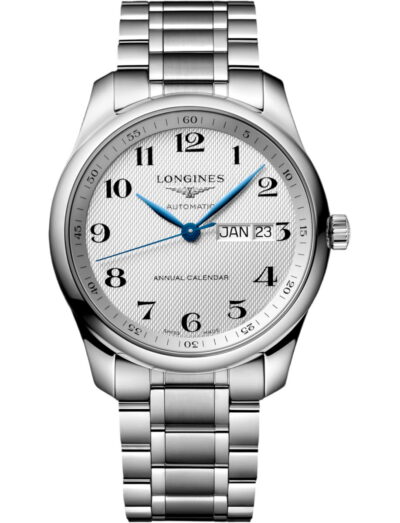 Longines wristwatch with stainless steel case bracelet and silver dial | Feldmar Watch Co. Longines wristwatch with stainless steel case bracelet and silver dial