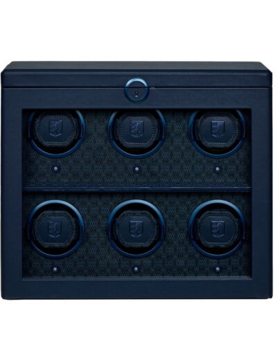 Wolf 6 pieces watch winder with plant-based material exterior and recycled jacquard satin interior