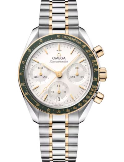 Omega wristwatch with steel ‑ Moonshine™ gold case and bracelet and silver dial