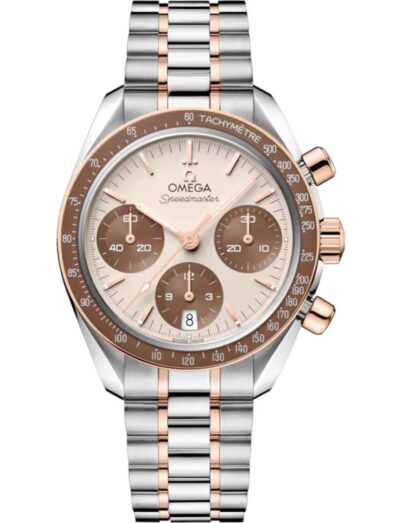 Omega wristwatch with Steel ‑ Sedna™ gold case and bracelet and ivory dial