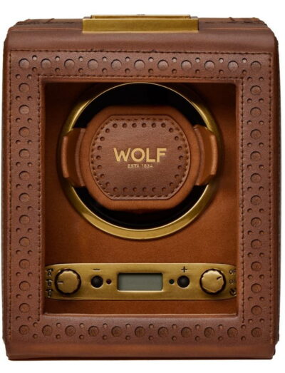 Wolf single watch winder with recycled burnished plant-based material