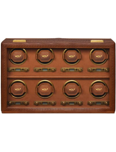 Wolf 8 piece watch winder with recycled burnished plant-based material