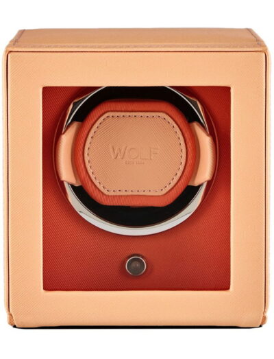 Wolf single watch winder with recycled Saffiano vegan leather