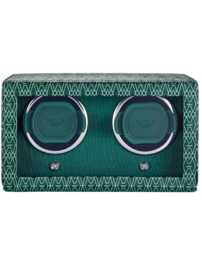 Wolf double watch winder with bio-based leather