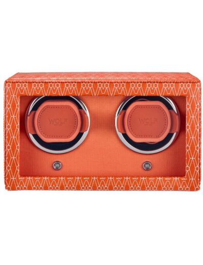 Wolf double watch winder with bio-based leather